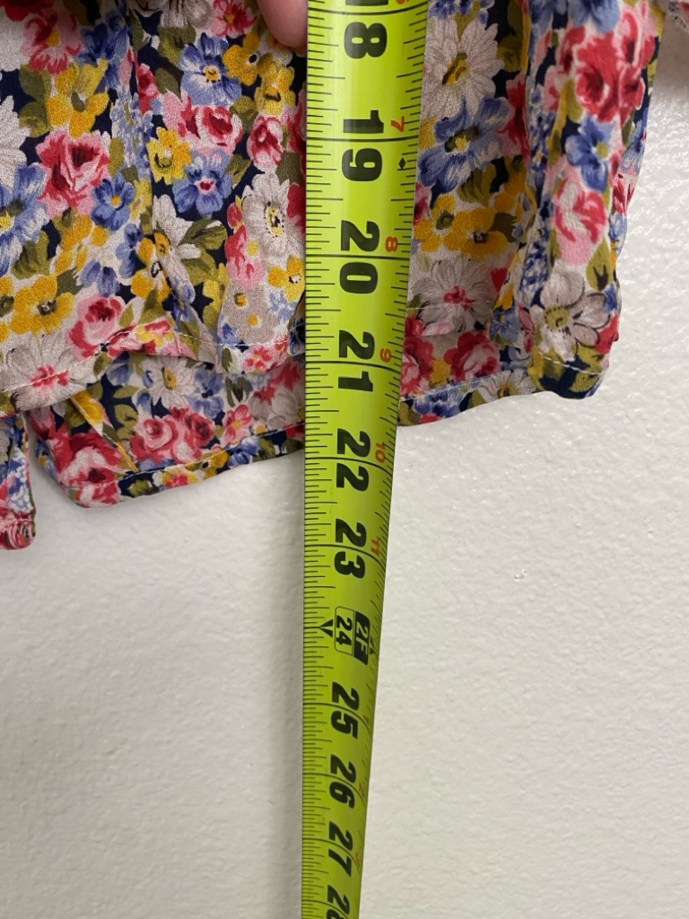TESS Paris-Milano Floral Print Top Silk Ruffle Trim Sleeve Size Small - Picture 7 of 7